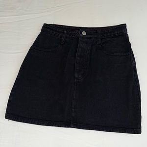 Brandy Melville John Galt Black Denim Mini Skirt